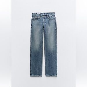 Zara Light Blue Straight Jeans